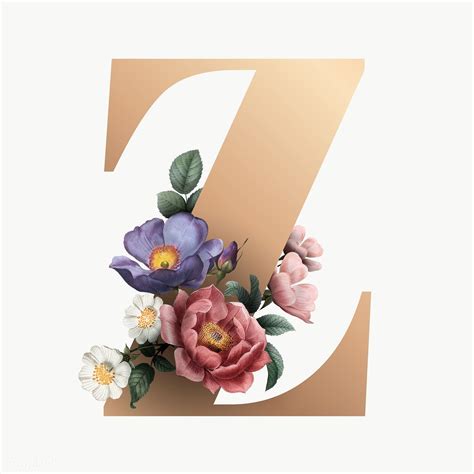 This is a download of a zipped folder of each letter of the alphabet in the left, center, and right placement for a circle monogram in svg, dxf. Classic and elegant floral alphabet font letter Z ...