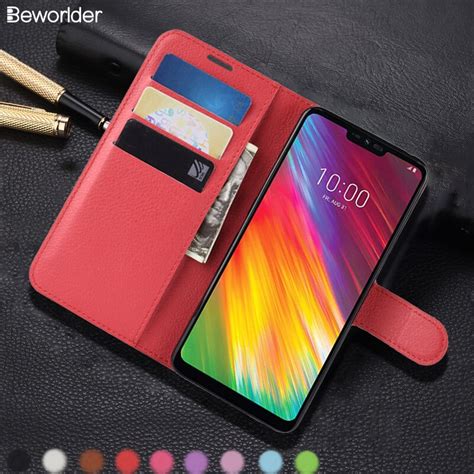 Beworlder For Lg G7 Fit Case Card Slots Pu Leather Case Stand Lichee