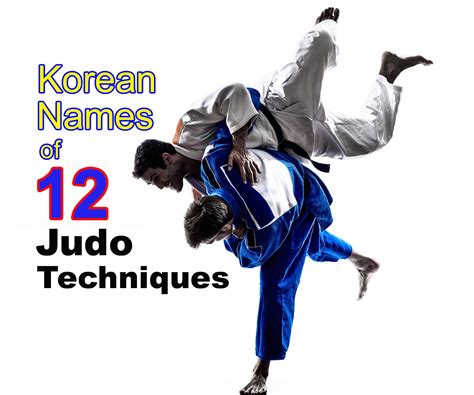 Judo Techniques In Korean Hangul Is Aligned With The Core Component