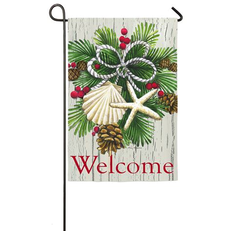 Evergreen Enterprises Inc Costal Christmas Garden Flag