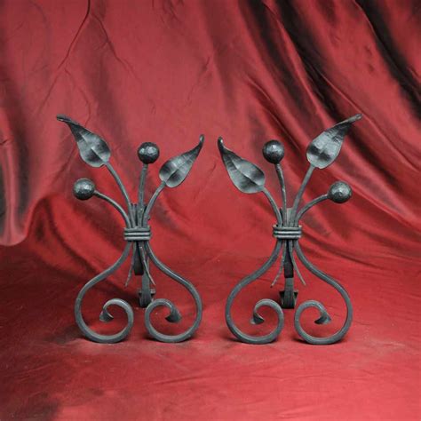 Vintage Hand Forged Andirons Northshore Fireplace