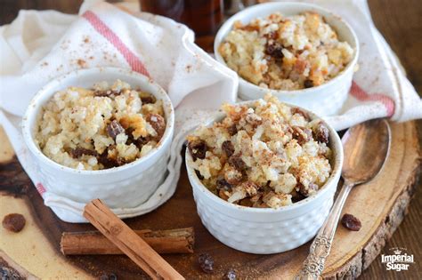 Rum Raisin Baked Rice Pudding Dixie Crystals