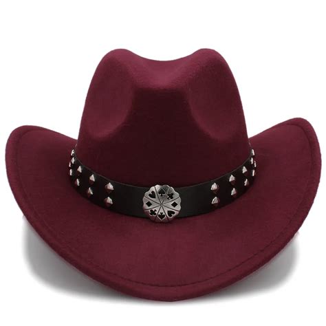 Fashion Women Wool Hollow Western Cowboy Hat Sombrero Hombre Cowgirl