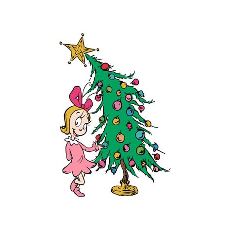 Cute Cindy Lou Who Christmas Tree Svg Digital File Inspire Uplift
