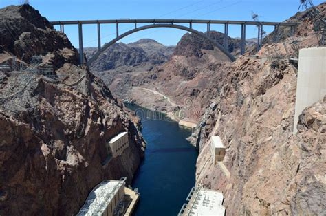 Hoover Dam In Black Canyon Of The Colorado River Nevada Stock Photo