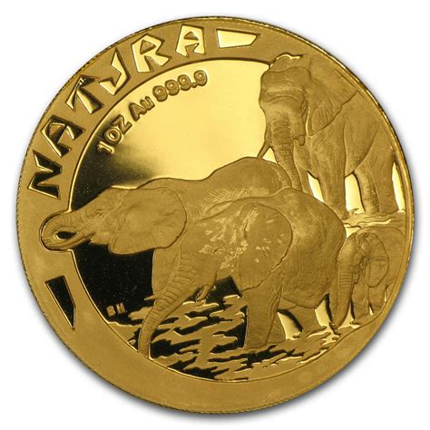 South African Mint 1996 South Africa 1 Oz Proof Gold Natura Elephant