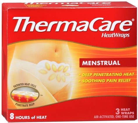Thermacare Heatwraps Menstrual Patches Each Pack Of Walmart Com