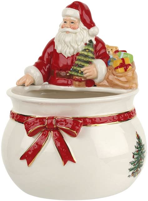 Spode Christmas Tree Figural Santa Candy Bowl Spode Christmas Tree
