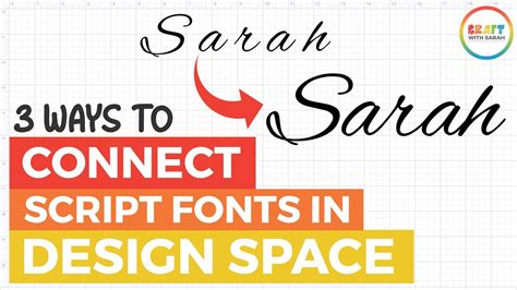 3 Ways To Connect Script Font Letters In Design Space Youtube
