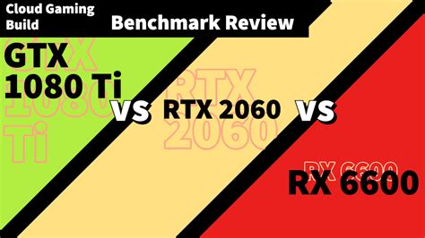 Testing Nvidia Gtx 1080 Ti Rtx 2060 12gb And Amd Rx 6600 For Cloud