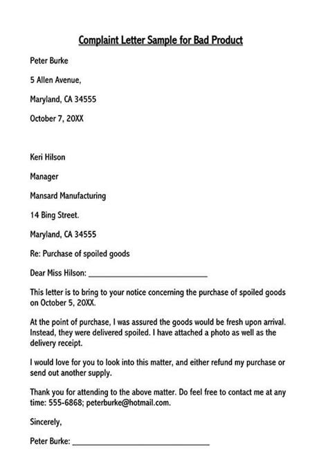 Writing A Letter Of Complaint Template Formal Complaint Letter How