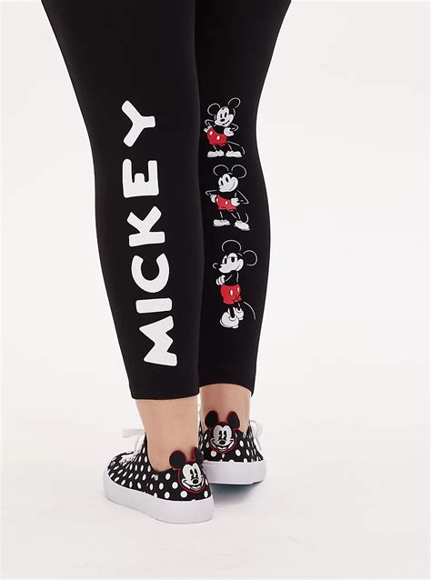 Plus Size Disney Mickey Mouse Black Crop Legging Torrid