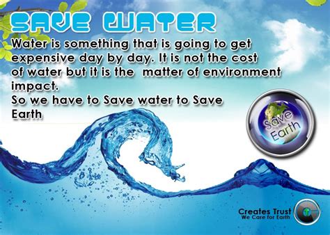 Creates Trust Save Water Save Earth