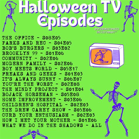 List Of Halloween Tv Episodes Uncustomary Uncustomary