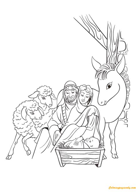 Jesus Born On 25th December Coloring Pages Christmas Coloring Pages