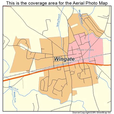 Aerial Photography Map Of Wingate Nc North Carolina