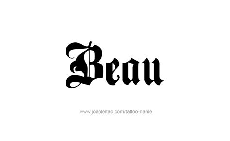 Beau Name Tattoo Designs