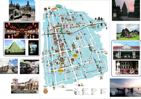 The Map Of Yogyakarta Yogyakarta Borobudur Temple Tourism
