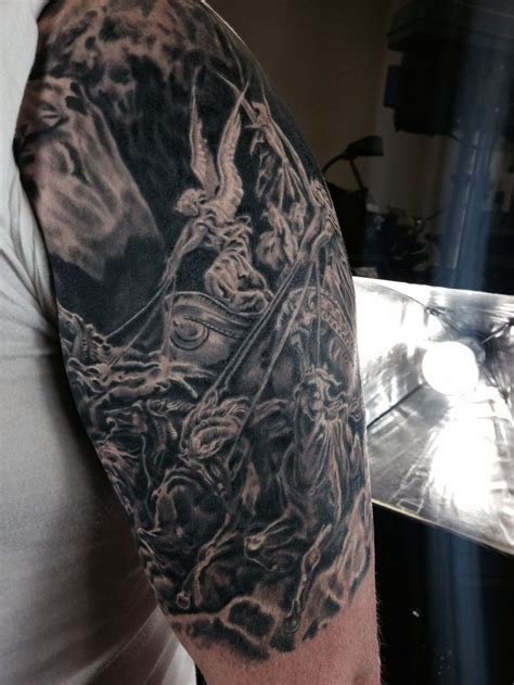 Please share yours with the community! Gustave Dore Four Horsemen sleeve. | Black and Gray Tattoos By Terry Mayo | Pinterest
