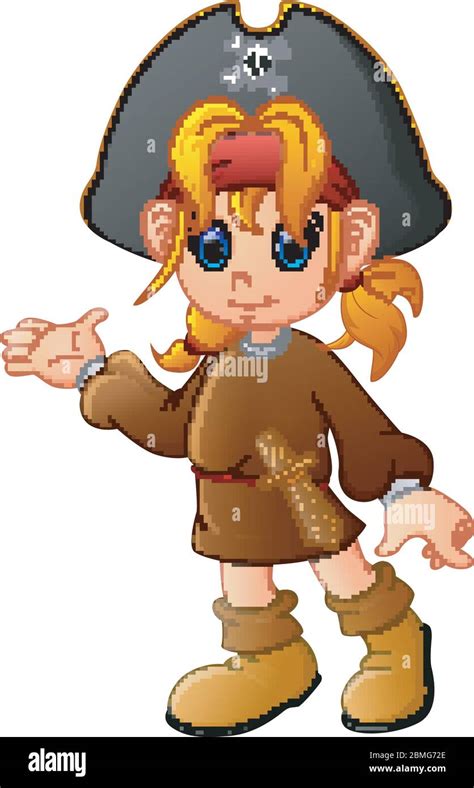 Girl Pirate Cartoon Stock Vector Image And Art Alamy