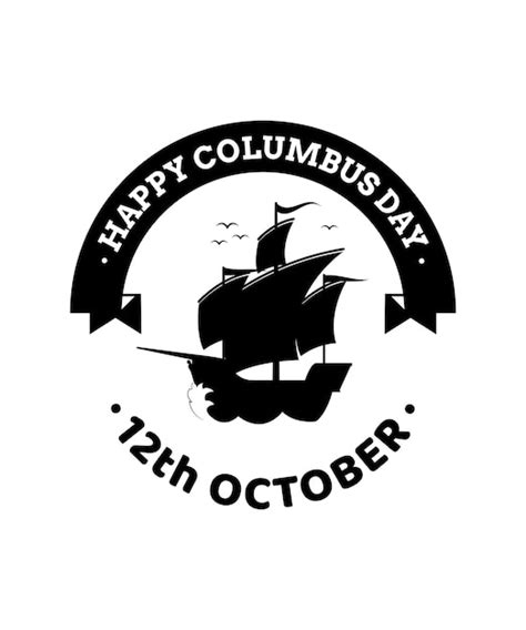 Premium Vector Happy Columbus Day Background With Telescopevector