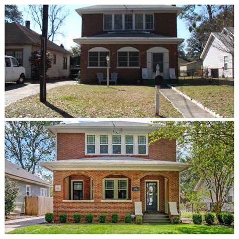 House Exterior Before And After Photos Brick Home 1920s Home