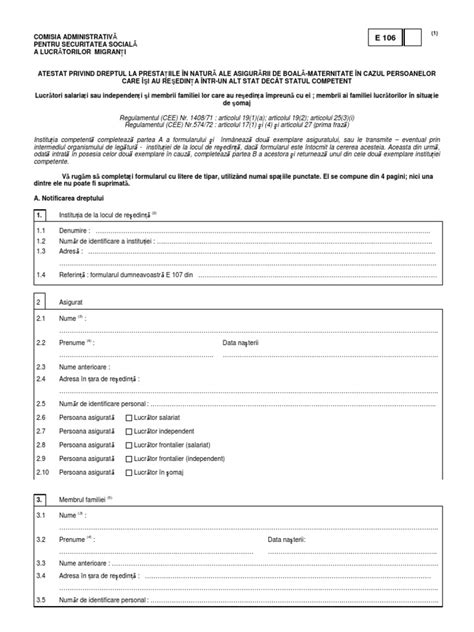 Formular E106