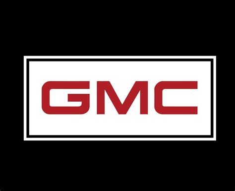 Gmc Marca Logotipo Carro Símbolo Vermelho E Branco Projeto Eua