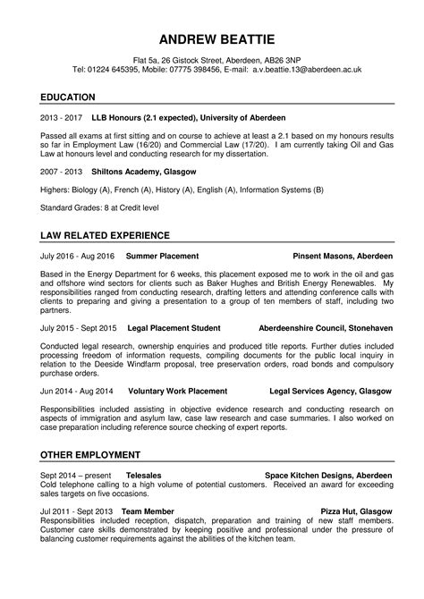 Select one of our professional resume templates if you have plenty of work experience under your belt. Law Student Resume template | Templates at allbusinesstemplates.com