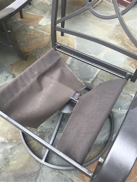 Fabric On Patio Chair Ripped Any Ideas On What To Use To Replace Fixit
