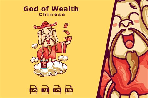 God Of Wealth Chinese Graphic Objects ~ Creative Market