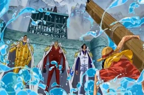 Luffy Vs Admirals One Piece Luffy One Piece Anime One Piece Manga