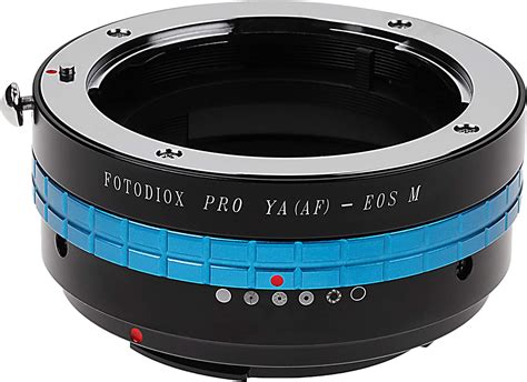 fotodiox pro lens mount adapter with aperture dial yashica 230 af lens black fdx yshaf eosm