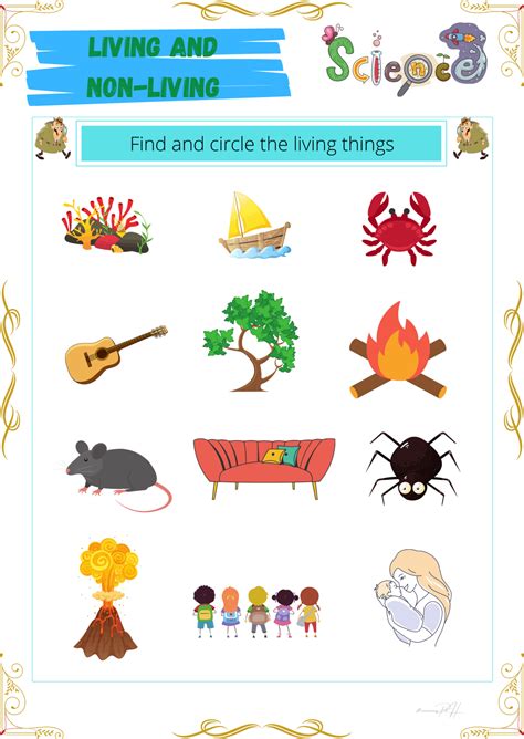 Grade 1 Science Worksheet Living Things And Non Living Things