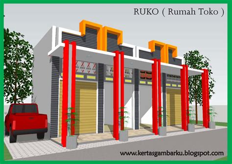 Coretan Seorang Drafter: Ruko (Rumah Toko) 1 Lantai ...