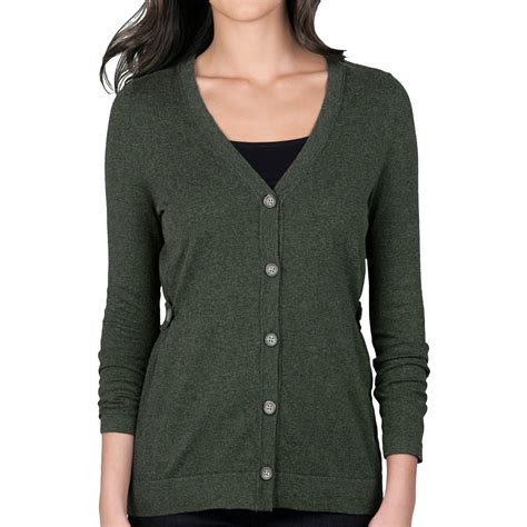 Lilla P Cotton Cashmere Cardigan Sweater For Women