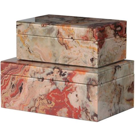 Out There Interiors Two Marble Effect Storage Boxes 115 Liked On