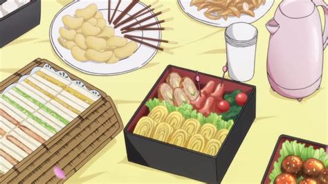Itadakimasu Anime Bento Of Sandwiches Tamagoyaki Tako Wieners And