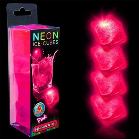 neon pink led ice cubes uk