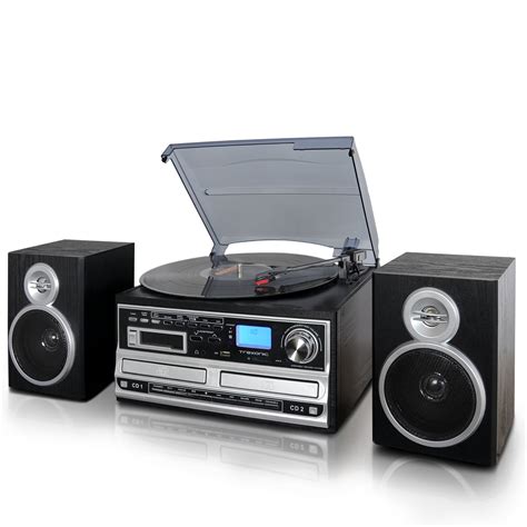 Trexonic 3 Speed Turntable With Cd Player Cd Recorder Cassette Player