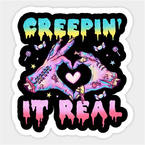 Creepin It Real Aesthetic Pastel Goth T Pastel Goth Sticker