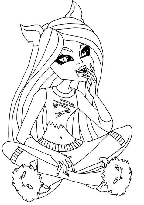 Far from being barbie dolls , monster high girls are totally crazy in a fantasy world populated by vampires.find the best monster high coloring pages for kids & for adults, print and color 30 monster high. Monster High Clawdeen Wolf Coloring Pages - Coloring Home