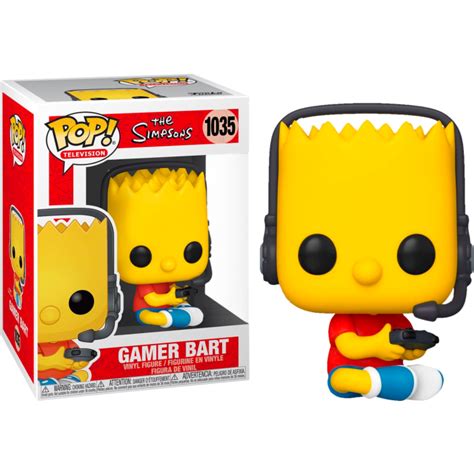 The Simpsons Gamer Bart Pop 1035 Vinyl Figure