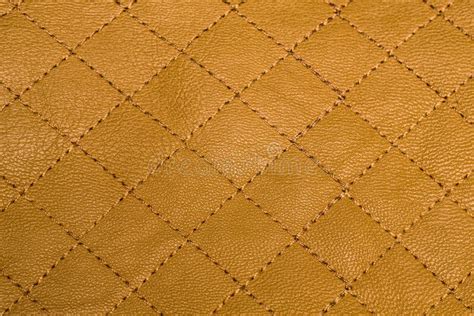 Quilted Yellow With Gold Leather Texture Stock Image Image Of