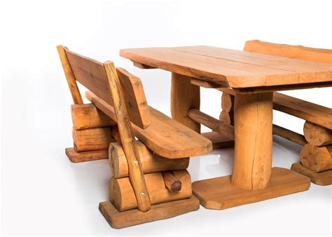 Massive holzbank gartenbank, ebay kleinanzeigen: Massive Garnitur aus Holz mit zwei Holzbänken und Tisch ...