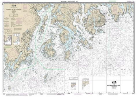 Penobscot Bay And Mt Desert Island 2014 Nautical Map Maine Etsy