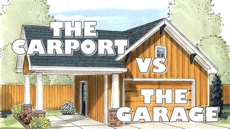 When a carport is attached to a house, it usually has two or three open sides. The Carport Vs The Garage - YouTube