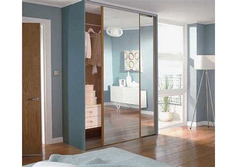 Sliding closet or wardrobe doors usually come with all the running gear and tracks needed for installation. Home Decor Innovations Oak Mirror Sliding Wardrobe Door ...