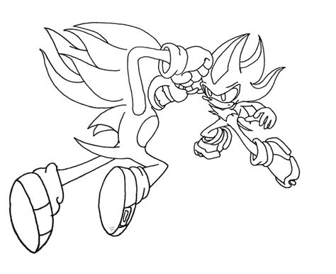 Coloring pages outstanding sonic and shadow coloring pages. Super Sonic And Super Shadow Coloring Pages at ...