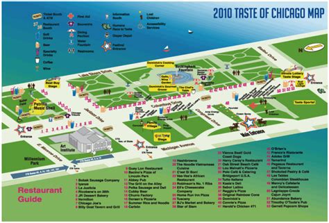 2010 Taste of Chicago Map of Restaurants | Chicago Foodies